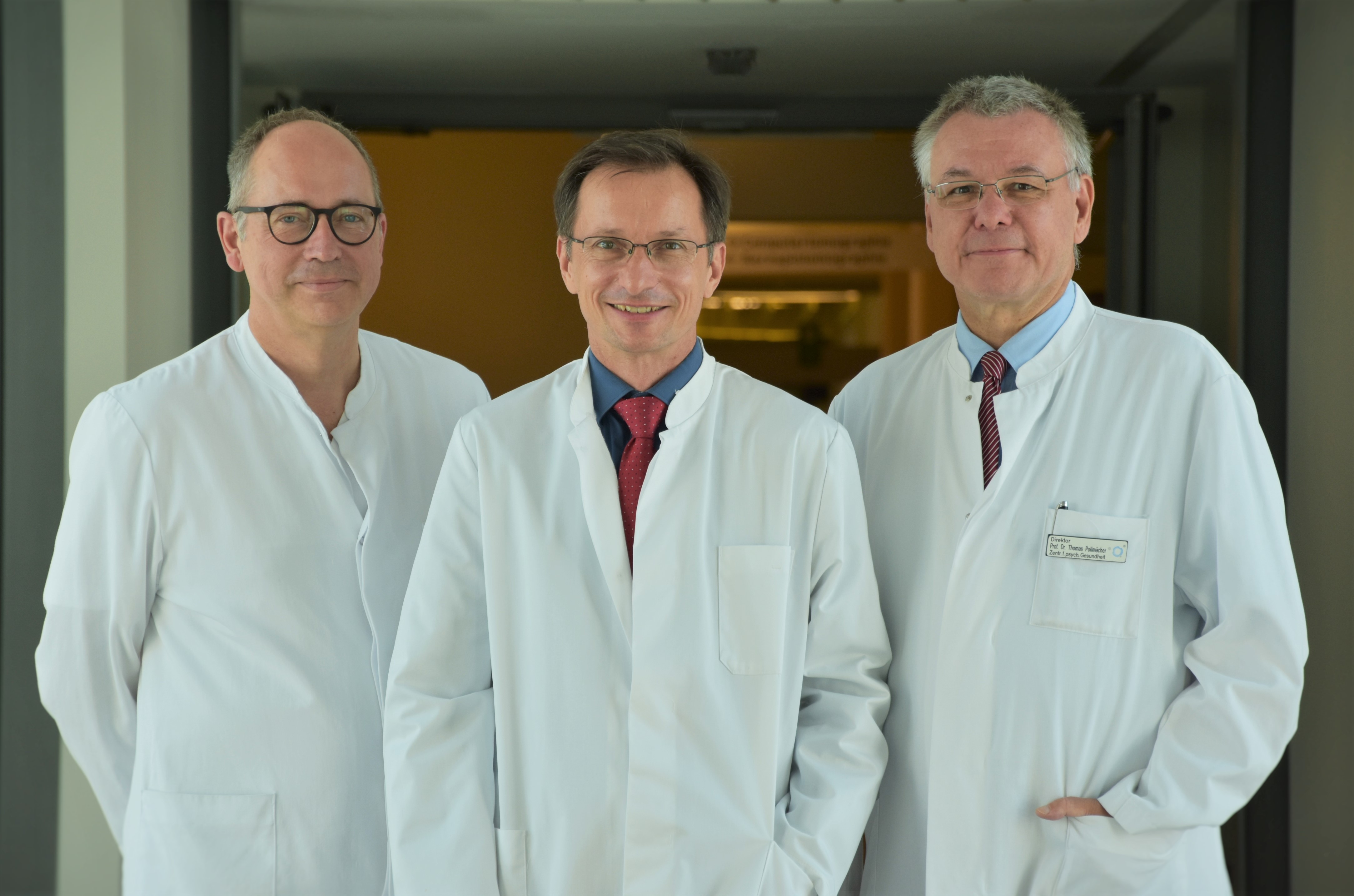 Prof. Dr. Andreas Manseck, Prof. Dr. Andreas Schuck und Prof. Dr. Thomas Pollmächer (v.l.n.r.)