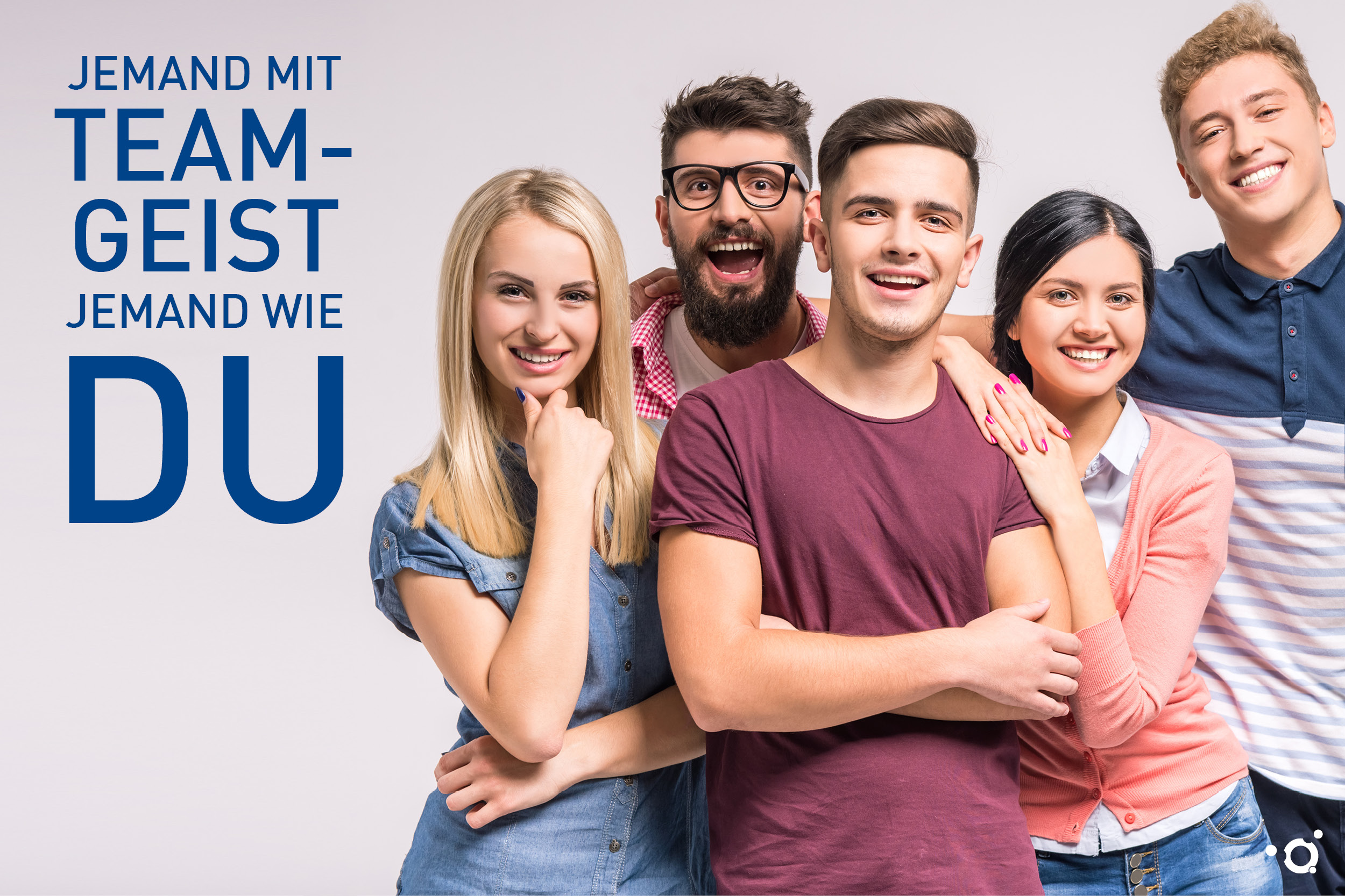 Imagebild der Azubi-Kampagne des Klinikums Ingolstadt: Jemand mit Teamgeist jemand wie DU!