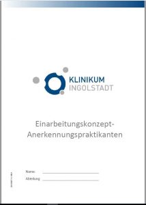 Titelblatt des Einarbeitungskonzepts für ausländische Praktikanten des Klinikums Ingolstadt